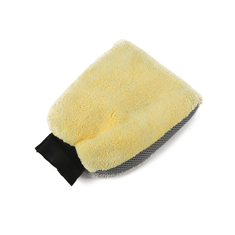 Dubbelsidiga Coral Fleece Car Clean-handskar