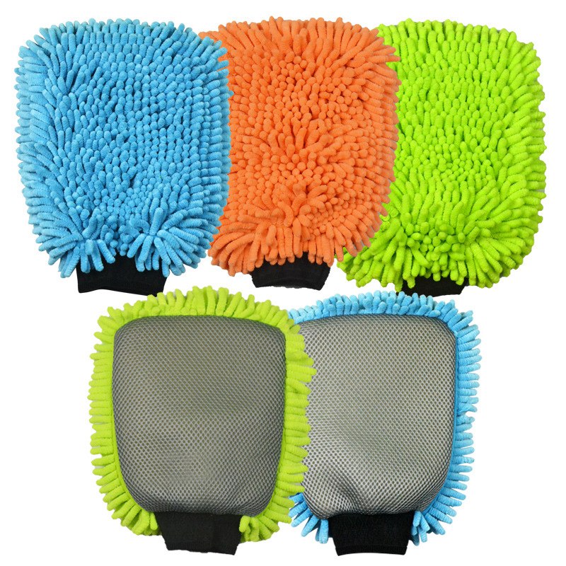 Microfiber Plush Wash Chenille Mitt Bilrengöringshandske